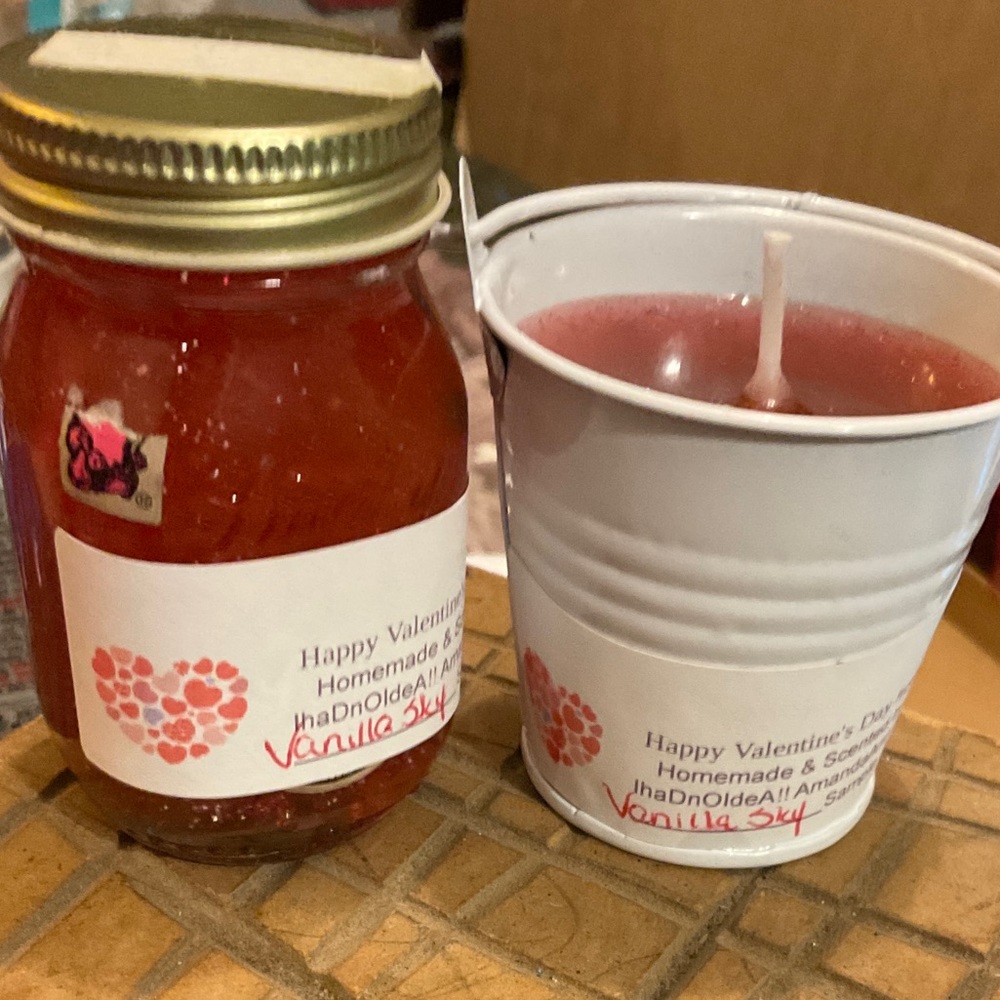 3 Sample sized Homemade gel candles for $12